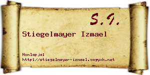 Stiegelmayer Izmael névjegykártya